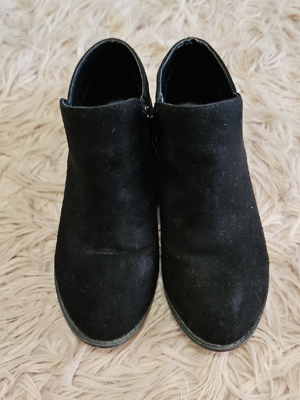 Black Women's Suede Ankle Booties - Classic Style